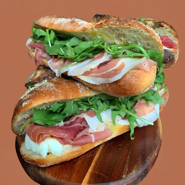 Grilled panini with Italian fillings